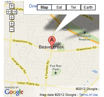 Beavercreek Ohio Map and Directions